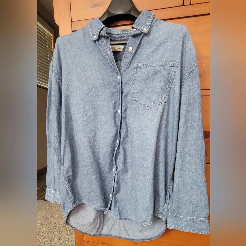 Madewell Light Denim Button-Down Shirt